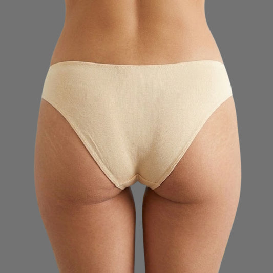 Slip Bikini Nude con Farfalla – Comfort & Style - Donna Italiana
