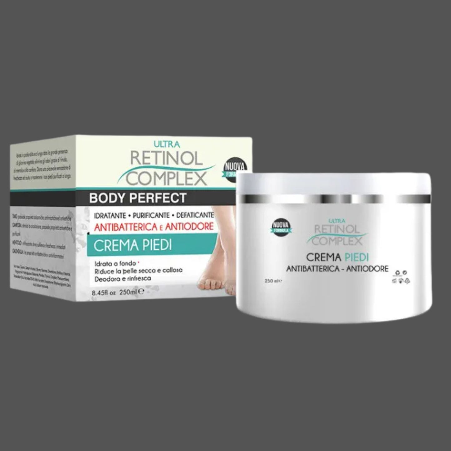 Crema Piedi Antibatterica e Antiodore - Ultra Retinol Complex Body Perfect 250ml