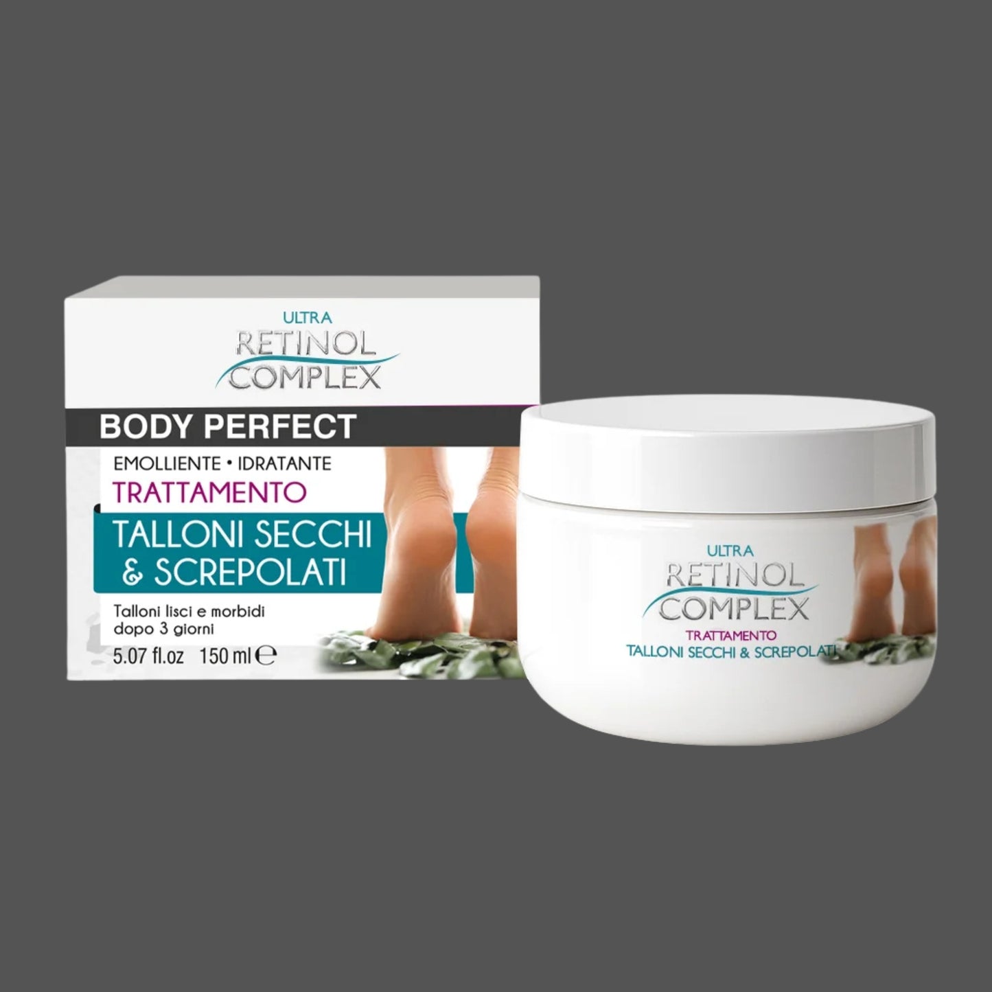 Retinol Complex Body Perfect – Trattamento Talloni Secchi e Screpolati, Crema Emolliente Idratante 150ml