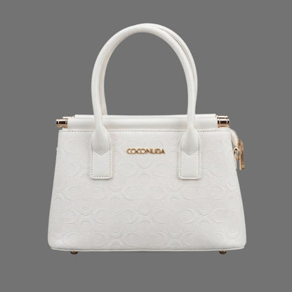 Borsa a mano Coconuda bianca | Mini bag embossed donna - Donna Italiana