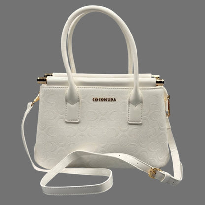 Borsa a mano Coconuda bianca | Mini bag embossed donna - Donna Italiana