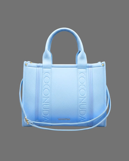 Borsa shopper Coconuda azzurra | Tote logo embossed donna - Donna Italiana