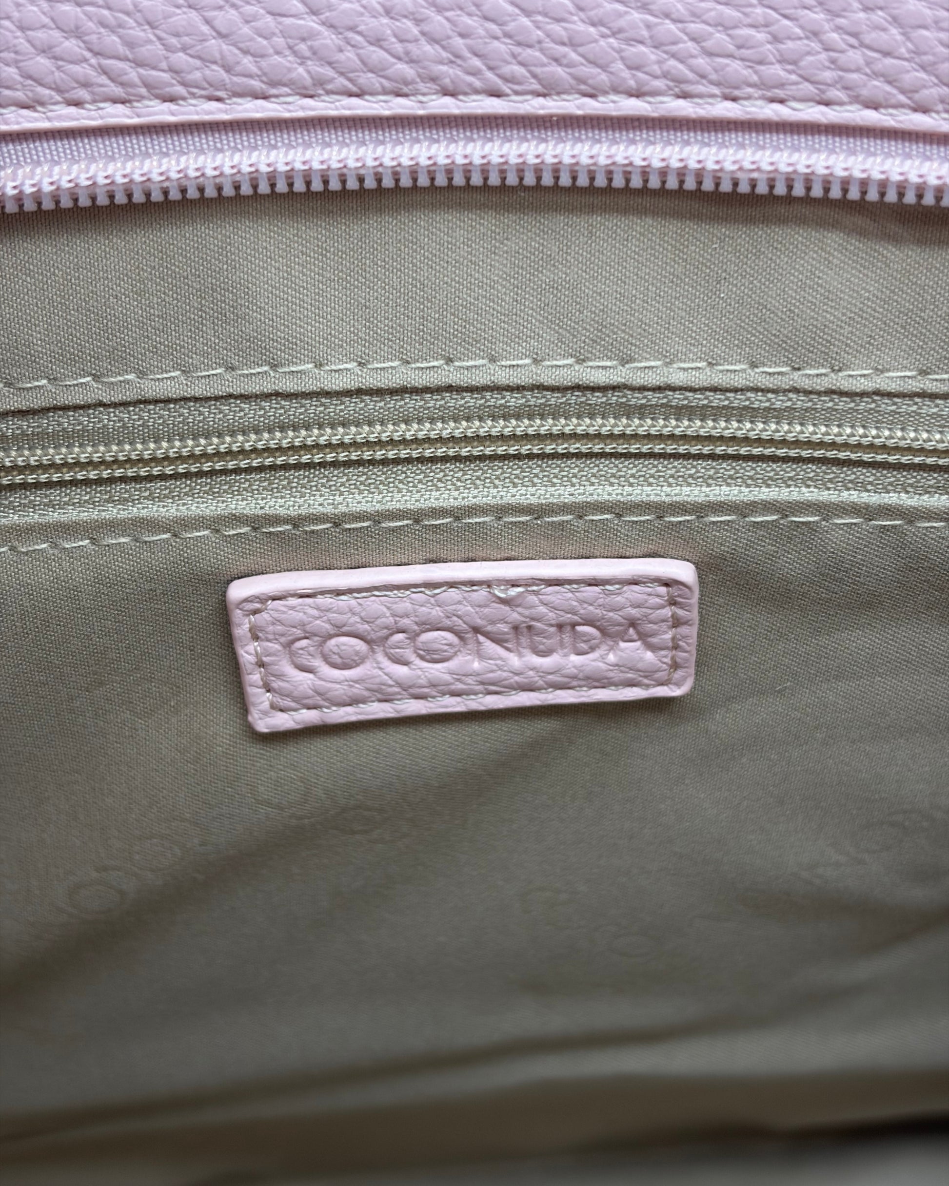 Borsa shopper Coconuda rosa | Tote logo embossed donna - Donna Italiana