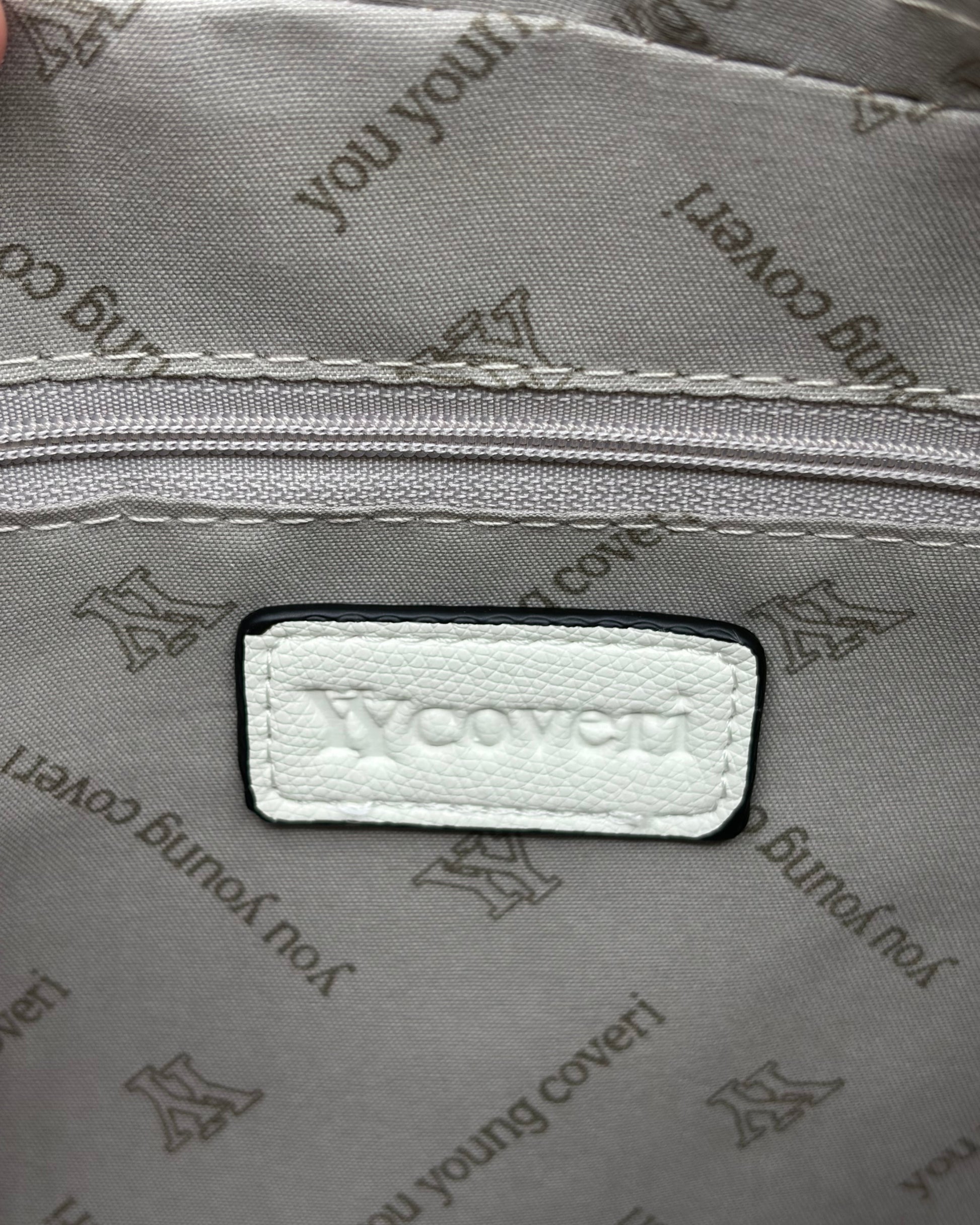 Borsa a mano Coveri bianca | Satchel saffiano donna - Donna Italiana