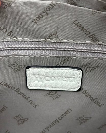Borsa a mano Coveri bianca | Satchel saffiano donna - Donna Italiana