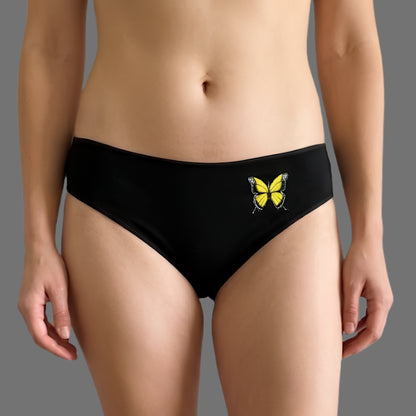 Slip Bikini Nero con Farfalla – Comfort & Style - Donna Italiana