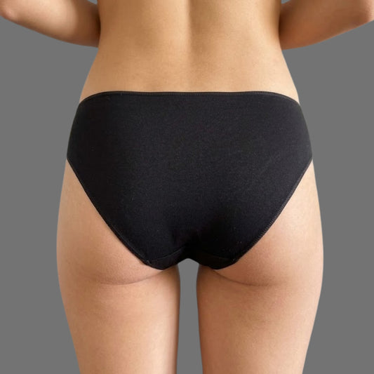Slip Bikini Nero con Farfalla – Comfort & Style - Donna Italiana