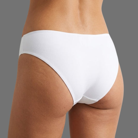 Slip Bikini Bianco con Farfalla – Comfort & Style - Donna Italiana