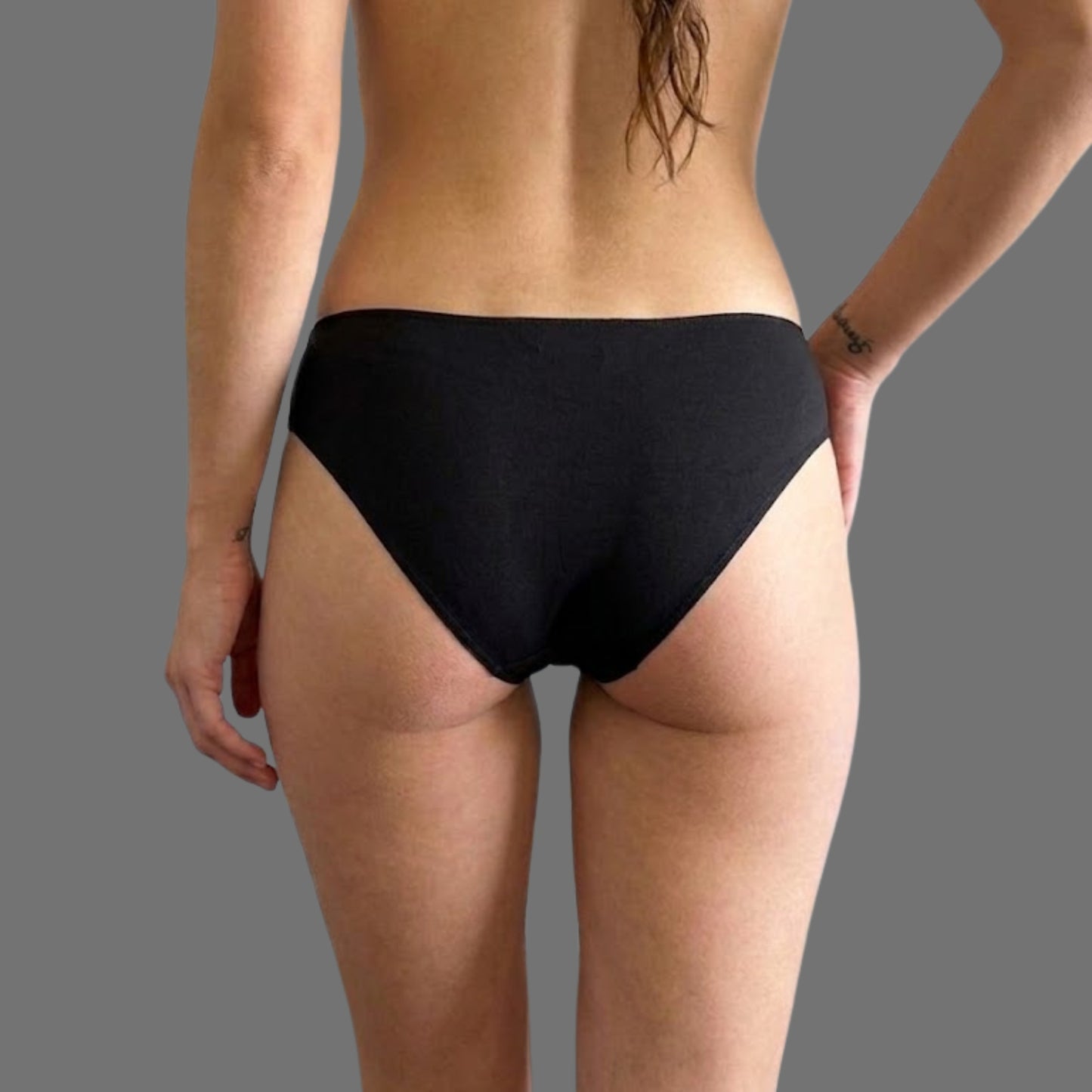 Slip Donna Nero con Farfalla – Intimo Comfort Everyday - Donna Italiana