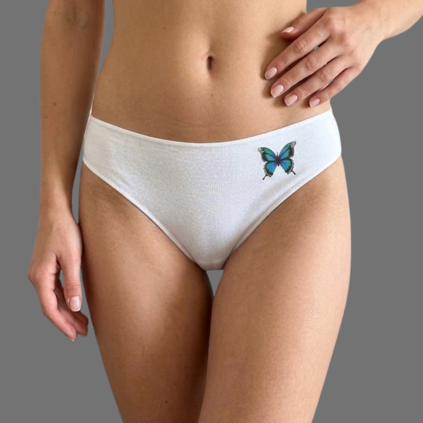Slip Donna Bianco con Farfalla – Intimo Bikini Fresco e Femminile - Donna Italiana