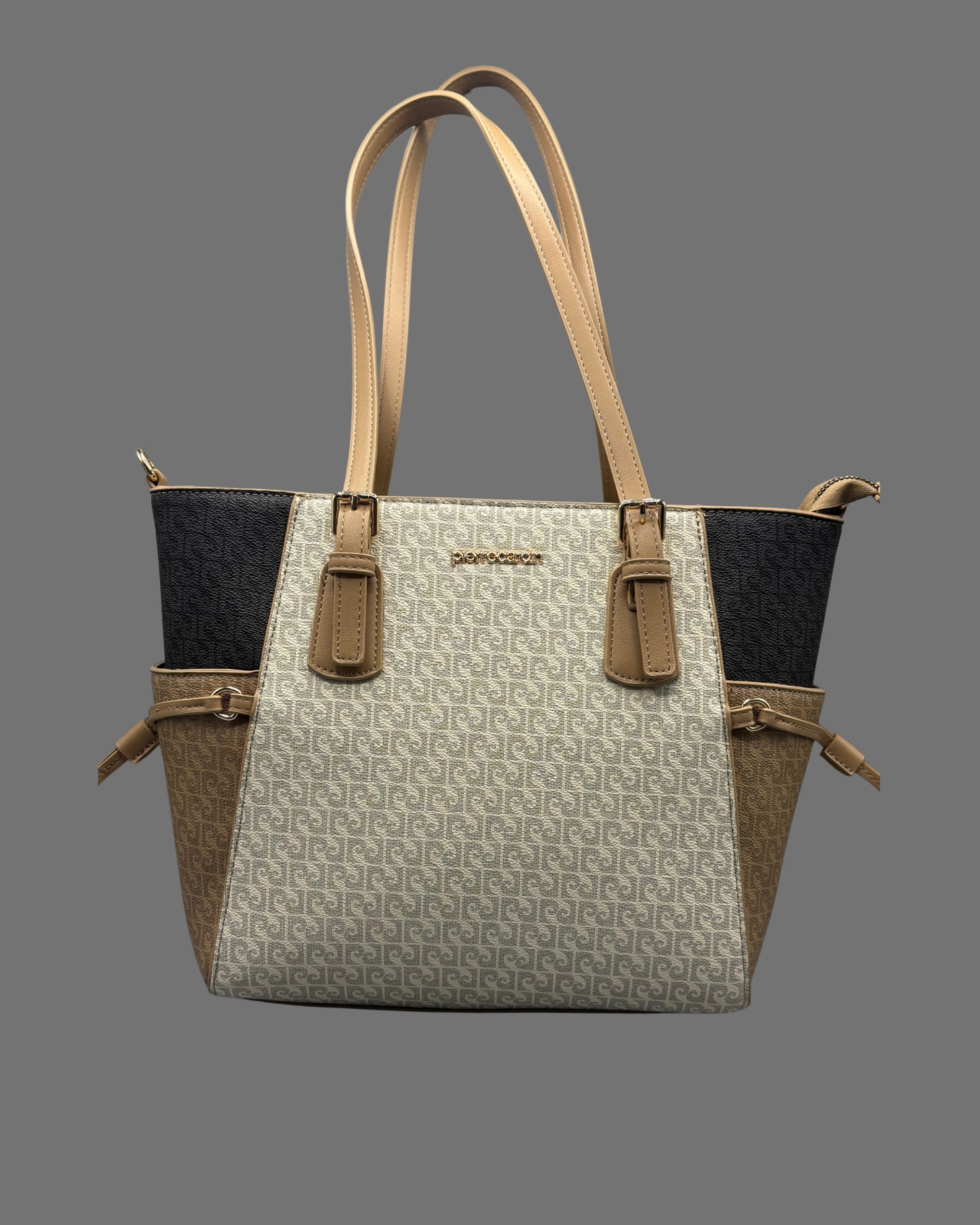 Borsa tote Pierre Cardin beige e nero | Tracolla donna - Donna Italiana