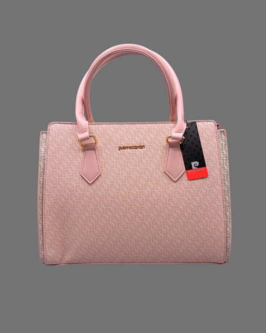 Borsa a mano Pierre Cardin rosa | Shopper monogramma donna - Donna Italiana