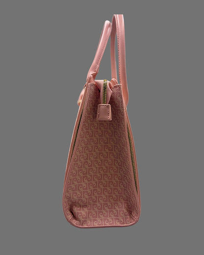 Borsa a mano Pierre Cardin rosa | Shopper monogramma donna - Donna Italiana