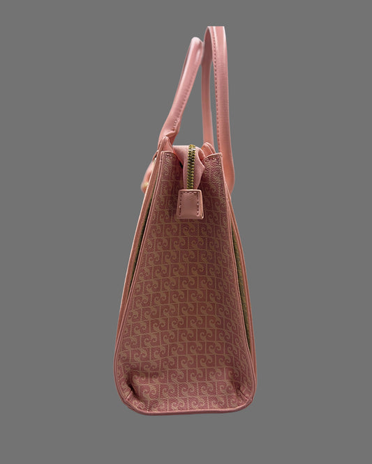 Borsa a mano Pierre Cardin rosa | Shopper monogramma donna - Donna Italiana