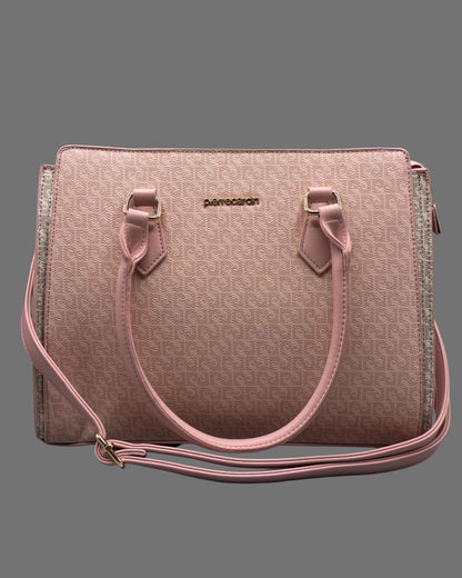 Borsa a mano Pierre Cardin rosa | Shopper monogramma donna - Donna Italiana
