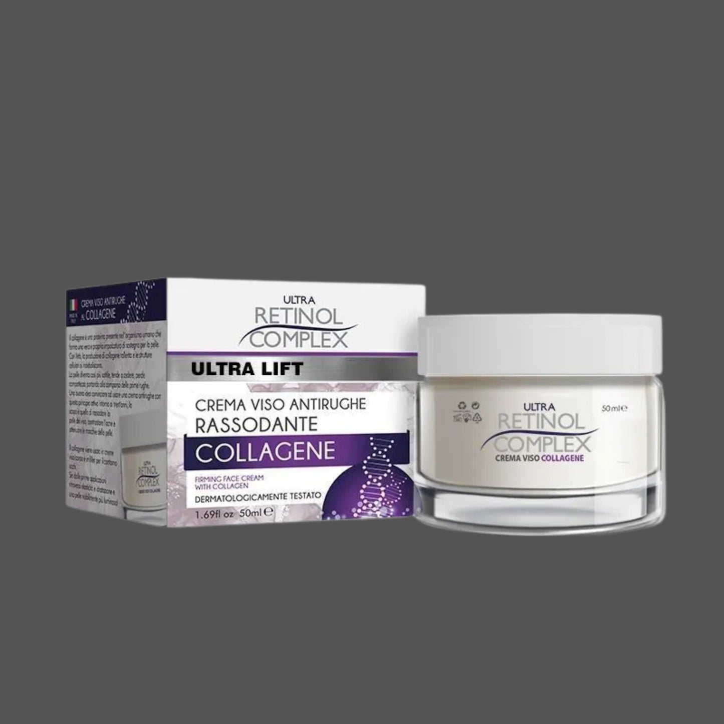 Crema Viso Antirughe Rassodante al Collagene - Ultra Retinol Complex 50ml