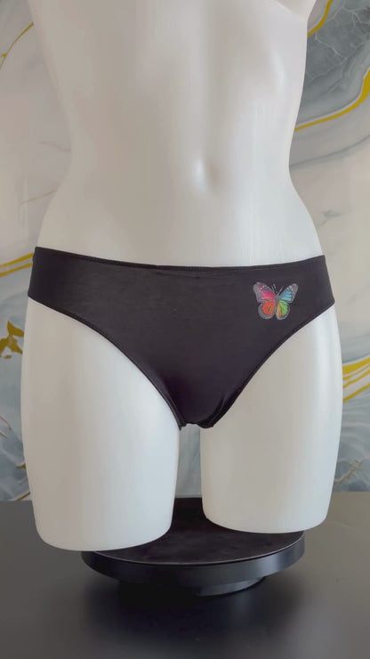Slip Donna Nero con Farfalla – Intimo Comfort Everyday