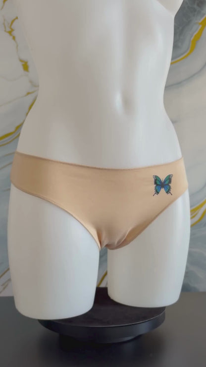 Slip Bikini Nude con Farfalla – Comfort & Style