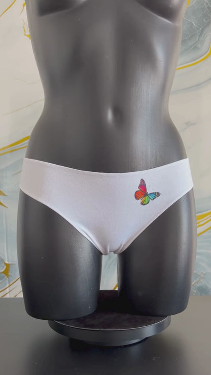 Slip Bikini Bianco con Farfalla – Comfort & Style